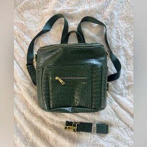 *NWOT* Fawn Design Croc Vegan Leather Mini Diaper Bag